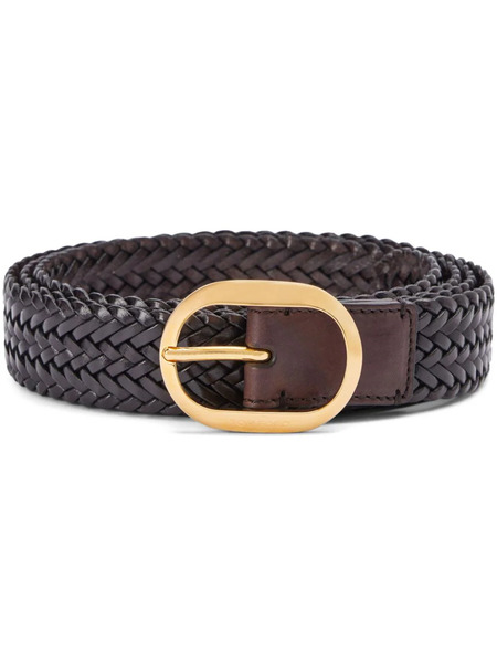  Tom Ford Ceinture En Cuir à Design Tressé - Marron 