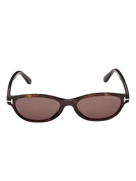  Tom Ford Eyewear Lunettes De Soleil Chloe à Monture Ovale - Marron 