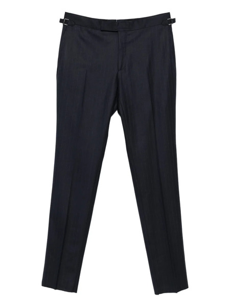  Tom Ford Pantalon Rayé à Boucle - Bleu 