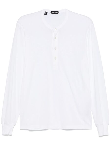  Tom Ford Pull à Col Tunisien - Blanc 