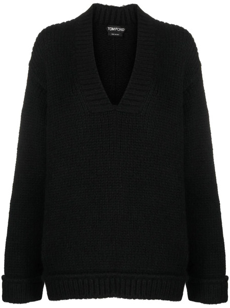  Tom Ford Pull à Col V - Noir 