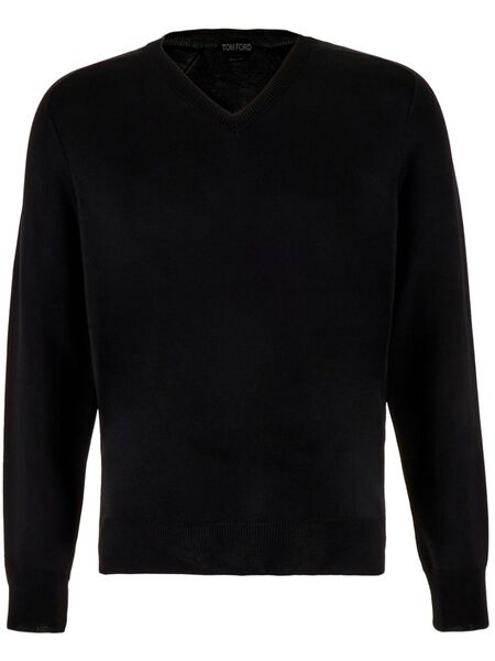  Tom Ford Pull à Col V - Noir 