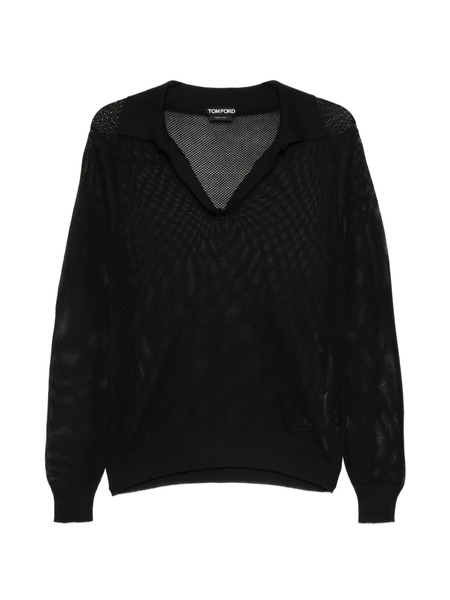  Tom Ford Pull à Col V - Noir 