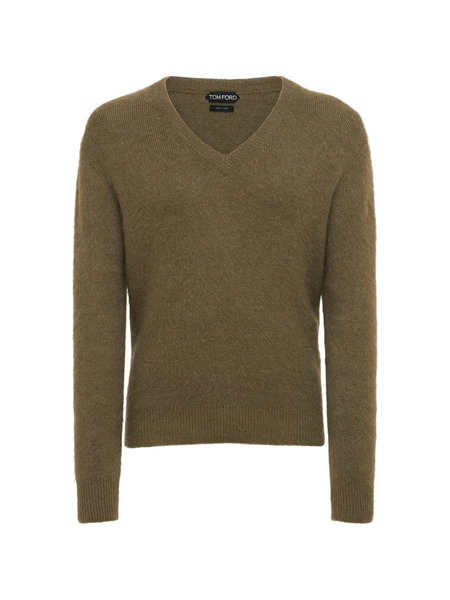  Tom Ford Pull à Col V - Vert 