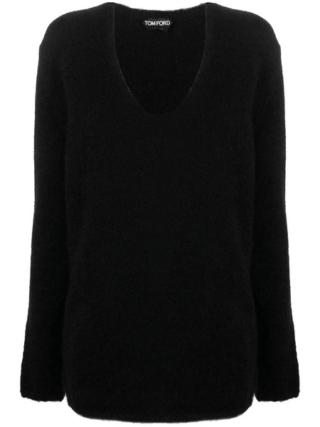  Tom Ford Pull En Maille à Col V - Noir 