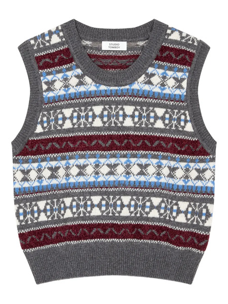  Tomboy Débardeur En Maille Côtelée - Gris 