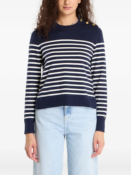  Tommy Hilfiger Pull à Rayures - Bleu 