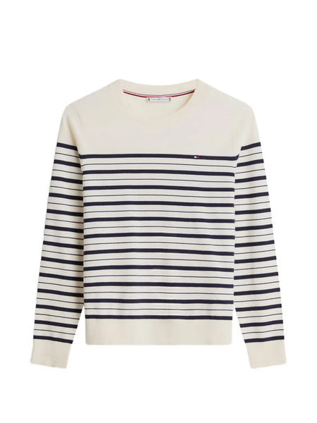 Tommy Hilfiger Pull à Rayures - Tons Neutres 