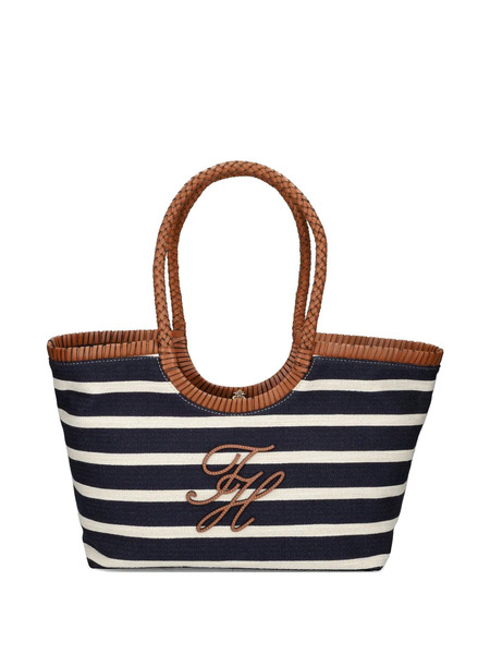  Tommy Hilfiger Sac Porté épaule à Rayures - Bleu 