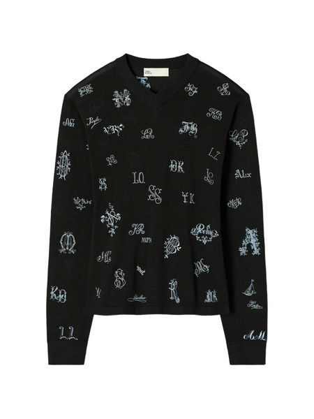  Tory Burch Pull à Broderies - Noir 