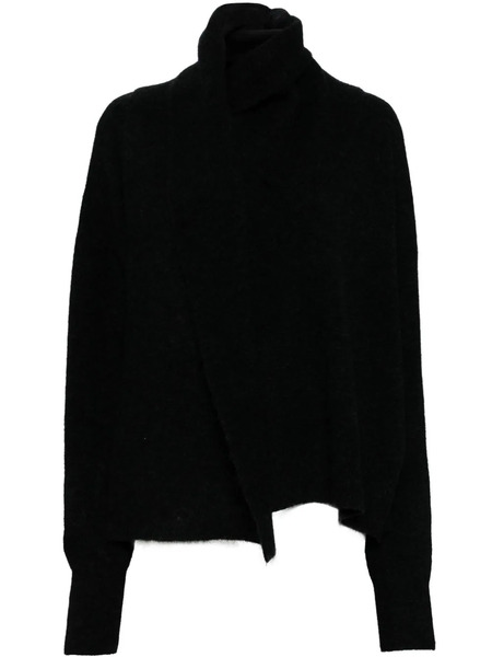  Toteme Pull à Détail Drapé - Noir 