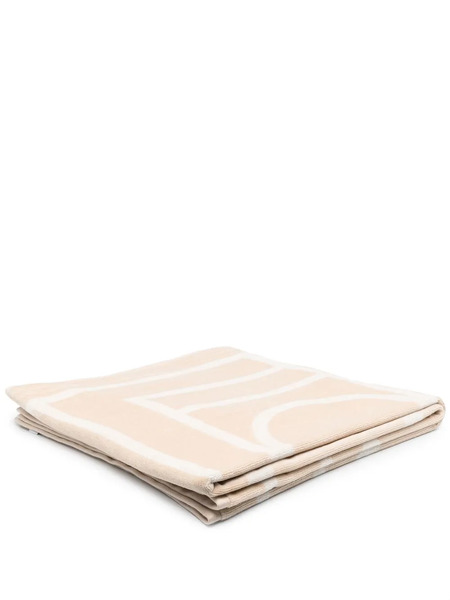 Toteme Serviette De Bain En Jacquard à Motif Monogrammé - Tons Neutres 
