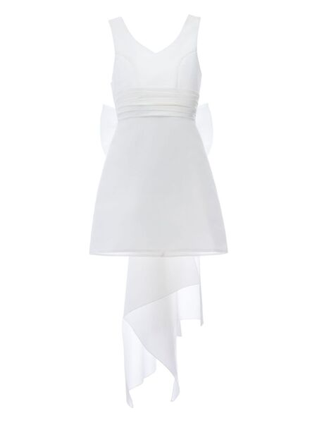  Tulleen Robe Isabel Satiné à Nœud - Blanc 