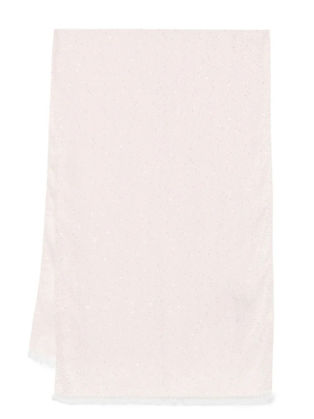  Twinset Keffieh à Logo En Jacquard - Rose 