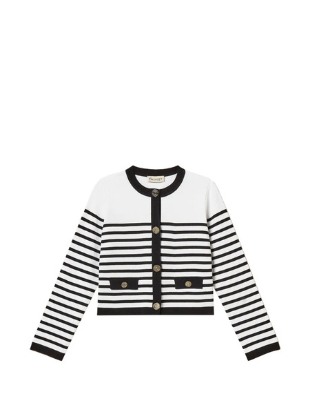  Twinset Kids Cardigan à Rayures - Blanc 