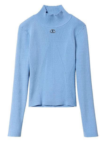 Twinset Kids Pull à Plaque Logo - Bleu 