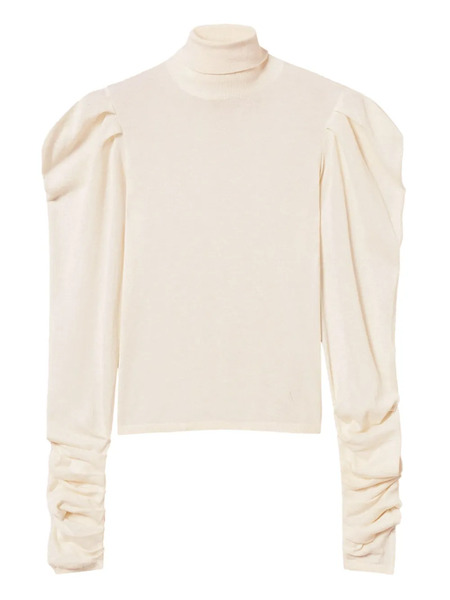  Twinset Pull à Manches Bouffantes - Blanc 