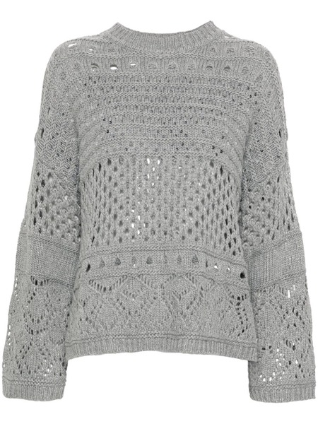  Twinset Pull à Sequins - Gris 