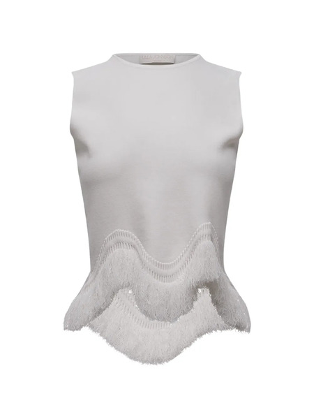  Ulla Johnson Haut Koa à Franges - Blanc 