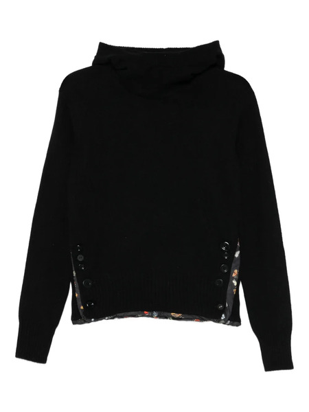  Undercover Pull à Bords Fleuris - Noir 