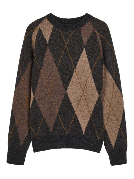  Universal Works Pull à Losanges - Gris 