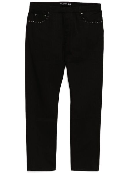  Valentino Garavani Jean à Détails De Clous - Noir 