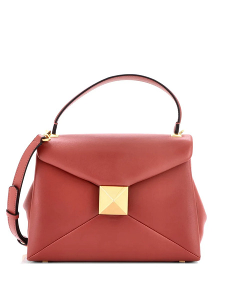  Valentino Garavani Pre-owned Petit Sac Porté épaule One Stud En Cuir à Rabat Et Anse Sur Le Dessus - Marron 