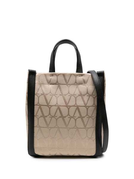  Valentino Garavani Sac à Motif Vlogo En Jacquard - Tons Neutres 