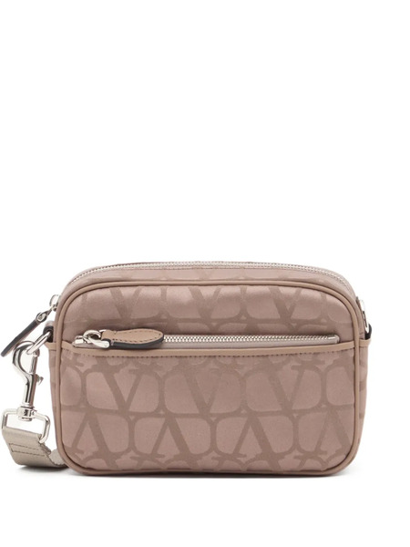  Valentino Garavani Sac Bandoulière Toile Iconographe En Tissu Technique Avec Détails En Cuir - Tons Neutres 
