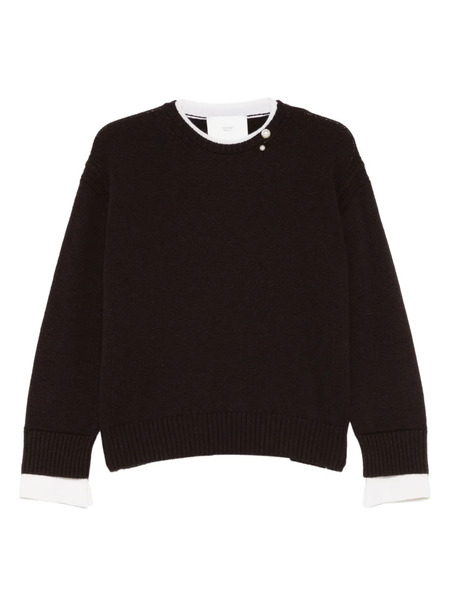  Vanisè Pull à Ornements De Perles - Marron 
