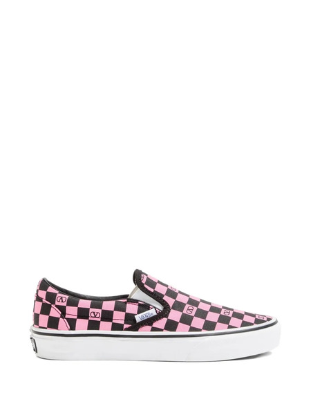  Vans Vlogo Checkerboard Sneakers - Rose 