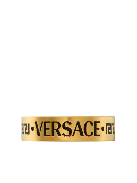  Versace Bague à Logo Gravé - Or 