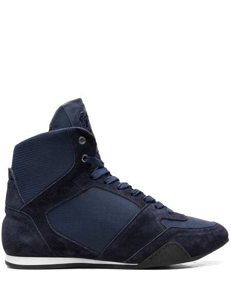  Versace Baskets High Top Greek Key 'navy' - Bleu 