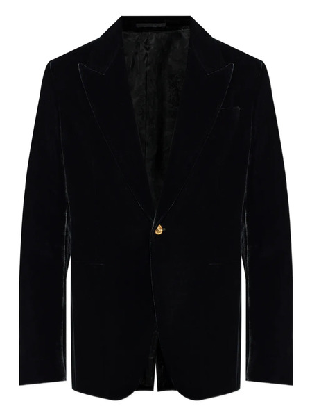  Versace Blazer En Velours à Boutons Medusa - Noir 