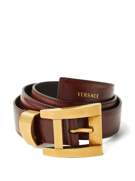  Versace Ceinture En Cuir 3 Cm - Marron 