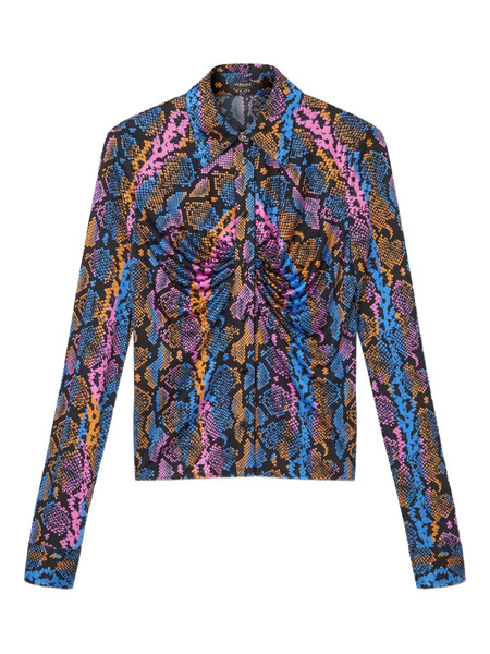  Versace Chemise à Imprimé Peau De Python - Noir 
