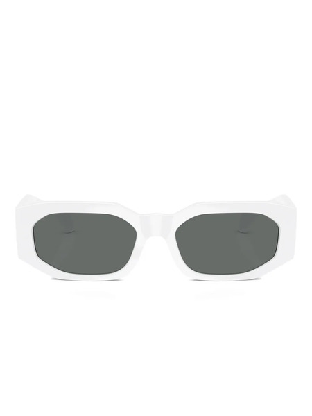  Versace Eyewear Lunettes De Soleil à Monture Géométrique - Blanc 