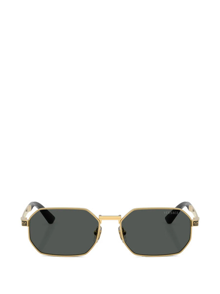  Versace Eyewear Lunettes De Soleil à Monture Géométrique - Or 