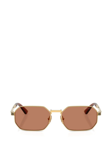  Versace Eyewear Lunettes De Soleil à Monture Géométrique - Or 