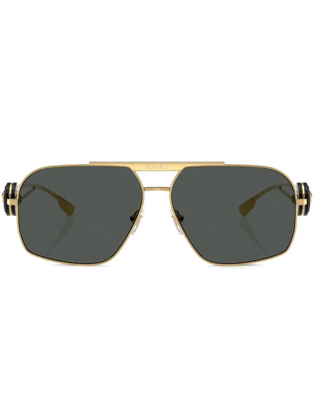  Versace Eyewear Lunettes De Soleil à Monture Pilote - Or 