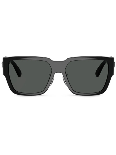  Versace Eyewear Lunettes De Soleil à Monture Rectangulaire - Noir 