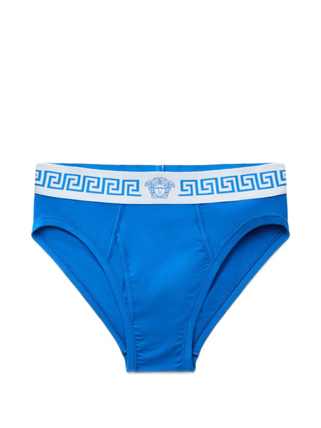  Versace Greca-waistband Briefs - Bleu 
