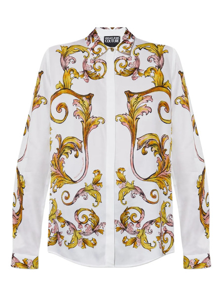  Versace Jeans Couture Chemise Outline à Imprimé Barocco - Blanc 