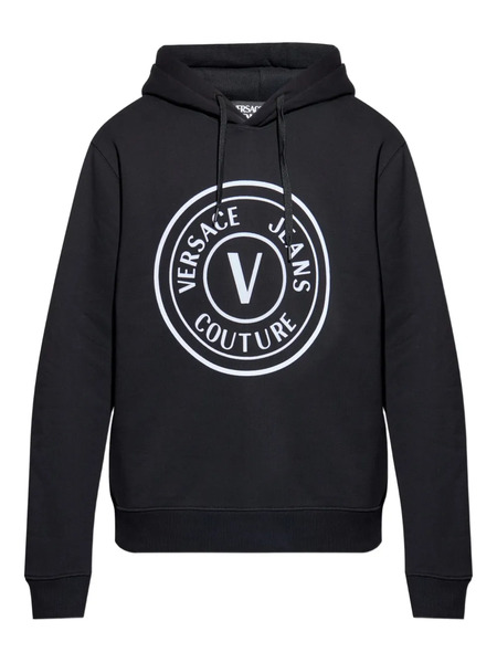  Versace Jeans Couture Hoodie à Détail De Logo - Noir 