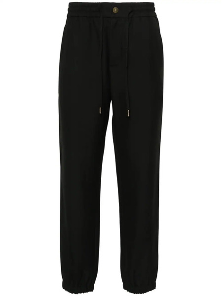  Versace Jeans Couture Pantalon Fuselé à Détail V-emblem - Noir 