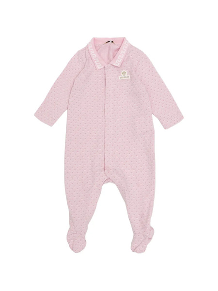  Versace Kids Greca-pattern Medusa-patch Pajamas - Rose 