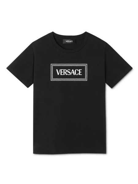  Versace Kids T-shirt En Coton à Logo Imprimé - Noir 