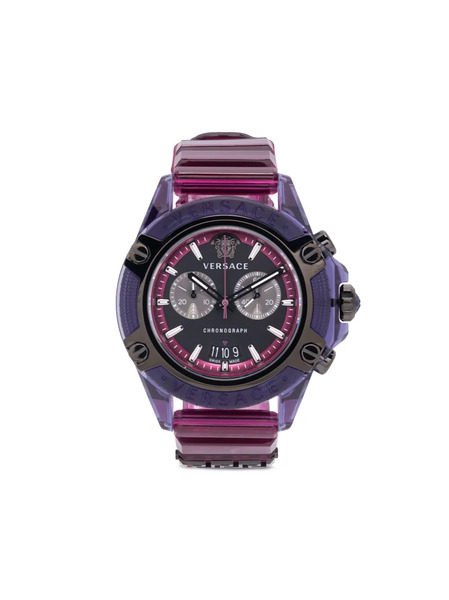  Versace Montre Icon Active Chrono 44 Mm - Noir 