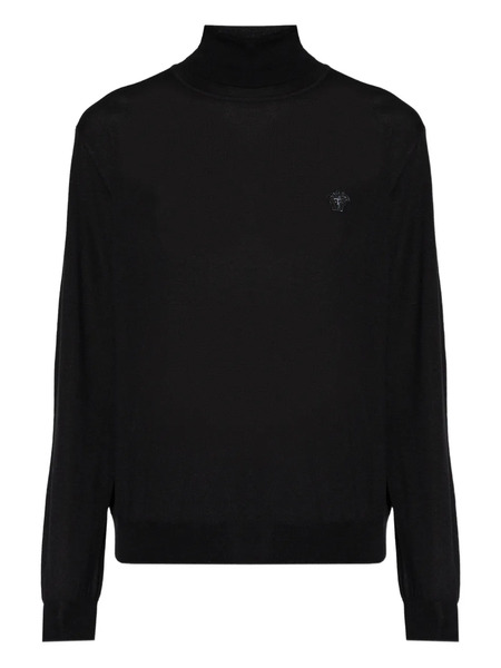  Versace Pull à Col Roulé - Noir 