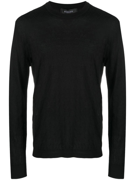  Versace Pull à Logo La Greca - Noir 